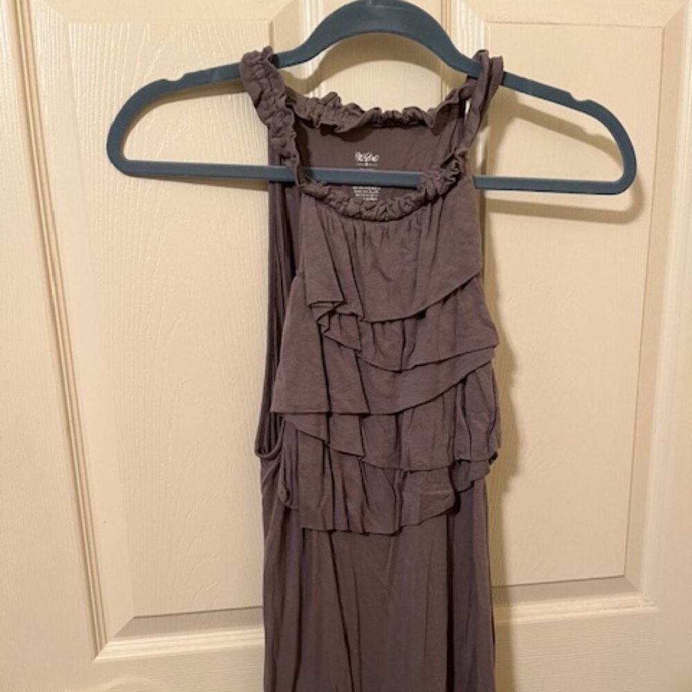 Mossimo Supply Co. Ruffled front Gray Tank Top.  Size XL